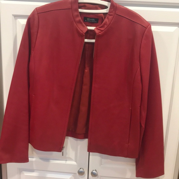 Identity by Lord & Taylor Jackets & Blazers - Identity Lord & Taylor red leather jacket. Size 12